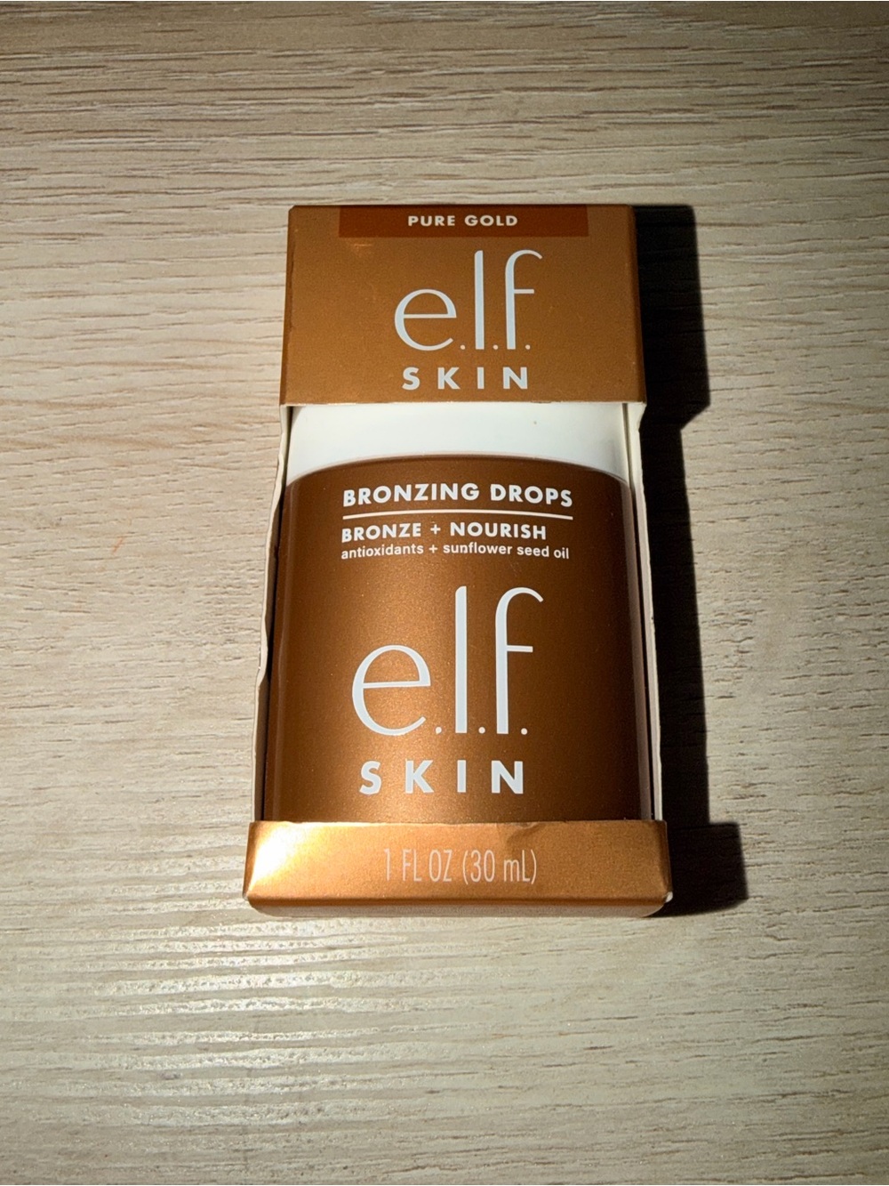 e.l.f. Skin Bronzing Drops Pure Gold - Bronze Packaging